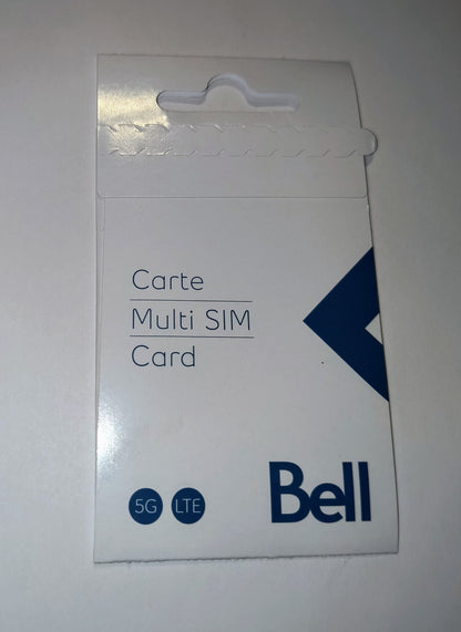 Time For All Kinds - New Bell Mobility 5G LTE 3 In 1 Adapter Sim Card