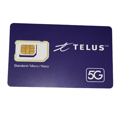 New Telus Multi SIM 3 In 1 Adapter SIM Card 5G