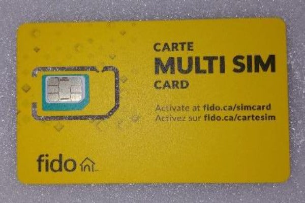 New Fido Multi SIM 3 In 1 Adapter Sim Card