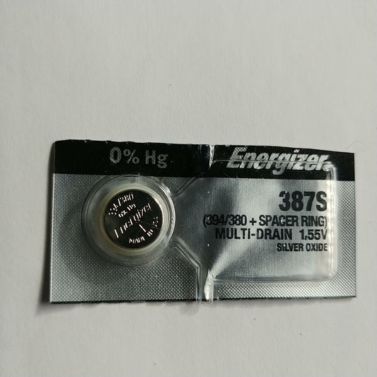 Time For All Kinds - Energizer 387S Watch Battery For Bulova Accutron 214 With Spacer Ring 0%Hg