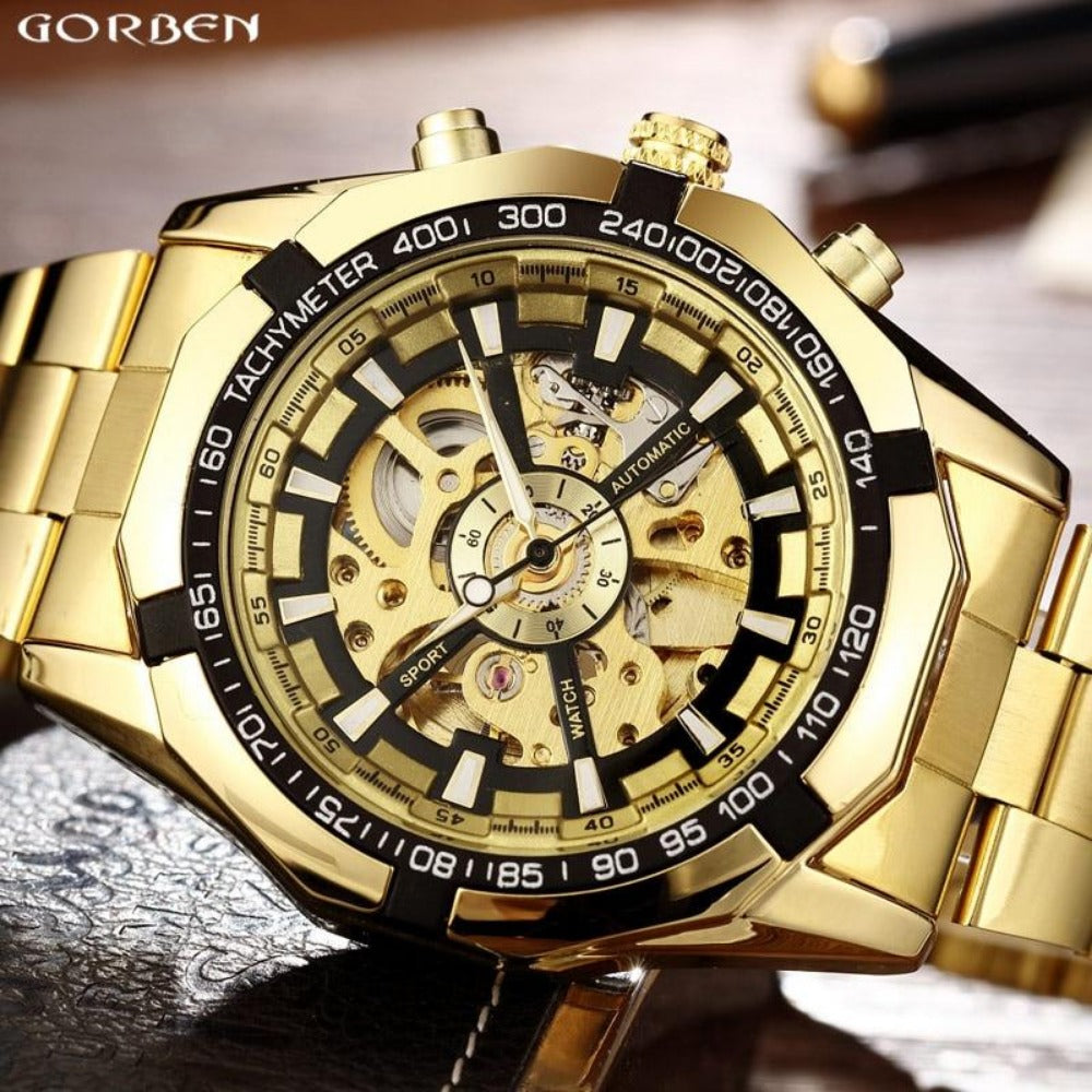 Men's Automatic Mechanical Skeleton Sport Watch