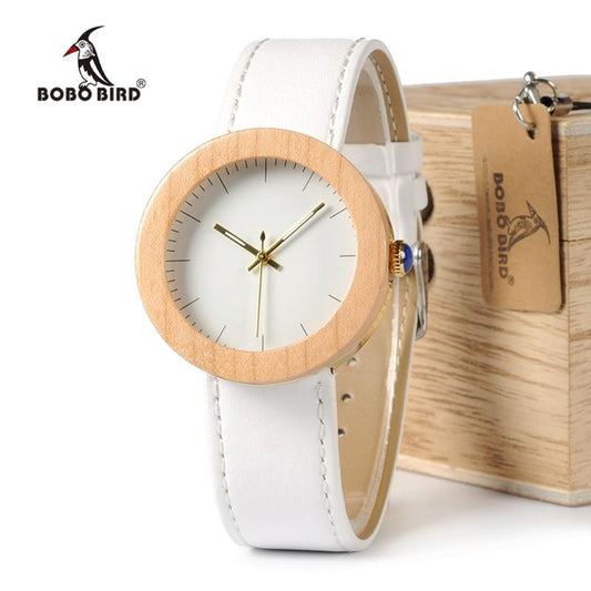 Bobo Bird Classic Womens Wood Watch With A Gift Box To Engrave